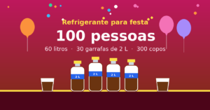 Quantos litros de refrigerante para 100 pessoas?