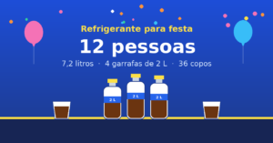 Quantos litros de refrigerante para 12 pessoas?