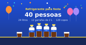 Quantos litros de refrigerante para 40 pessoas?