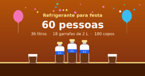 Quantos litros de refrigerante para 60 pessoas?
